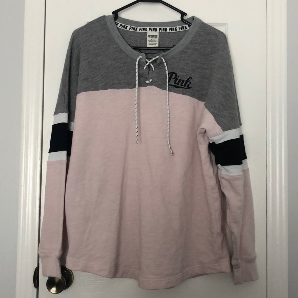 Victoria’s Secret PINK hockey jersey style sweater